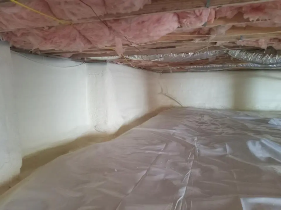 Crawl space encapsulation with closed-cell spray foam for Attic Insulation in Bolingbrook