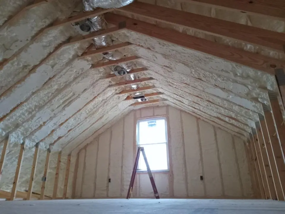 Spray foam roofing application for Crawl Space Insulation project in Bolingbrook
